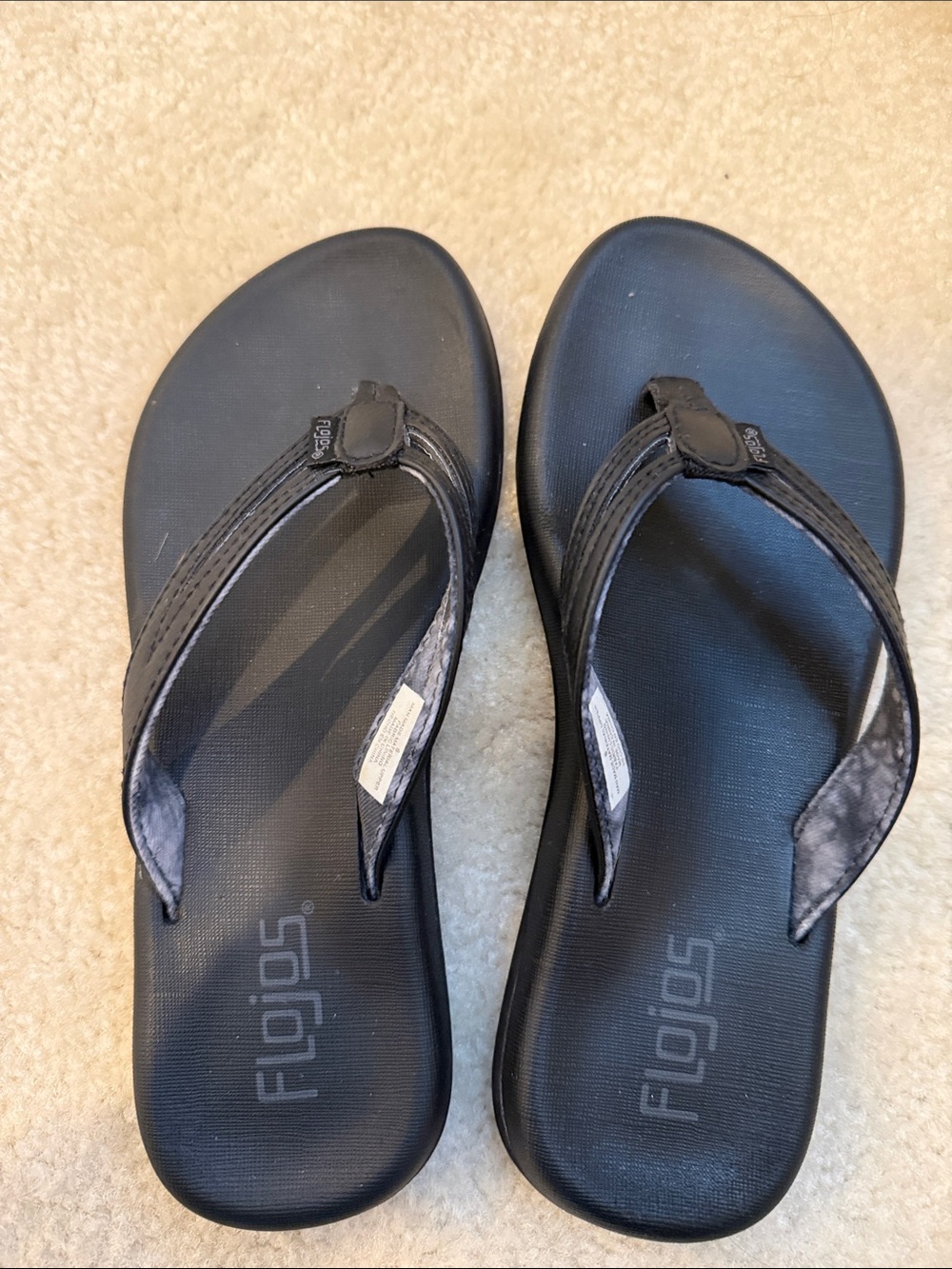 Flojos Black Women's Flip Flop Sandals